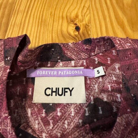 CHUFY Forever Patagonia Collection Eva Blouse Garnet Rose Women’s SIZE SMALL - Picture 6 of 12